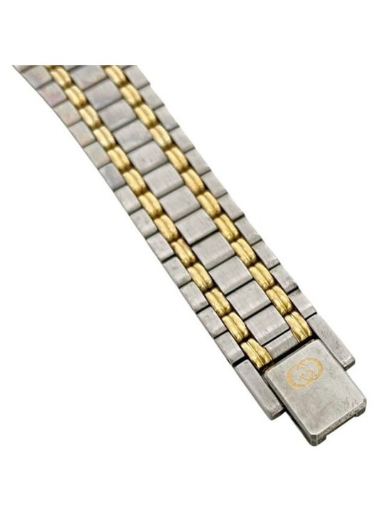Gucci Watch SS Gray Silver Gold Quartz Date main image 9